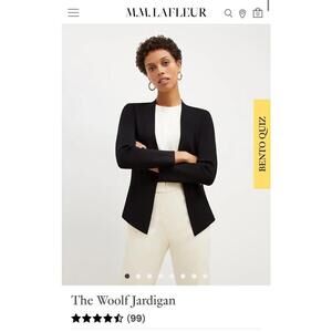 M.M LaFleur The Woolf Jardigan Black Women's Cardigan sz M